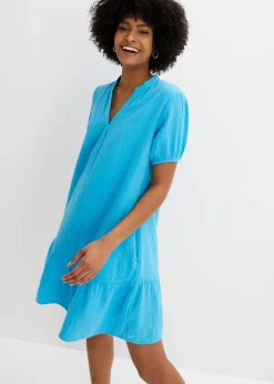 Robe courte en gaze de coton