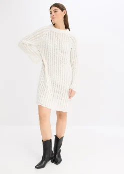 Robe courte en maille à nœud en satin, légèrement transparente