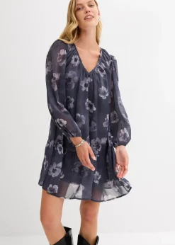 Robe courte en mousseline