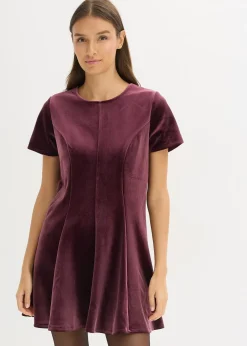 Robe courte en velours doux