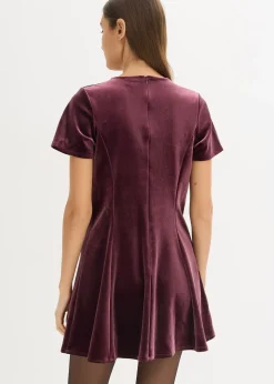 Robe courte en velours doux