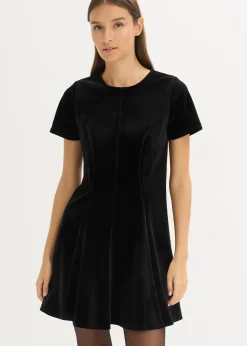 Robe courte en velours doux