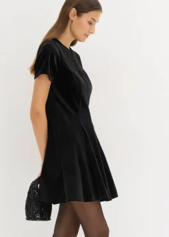 Robe courte en velours doux