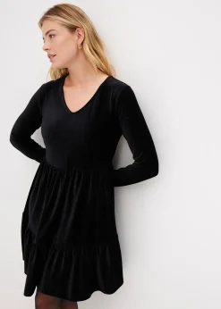 Robe courte en velours extensible