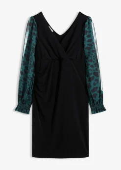 Robe courte et près du corps à manches fendues