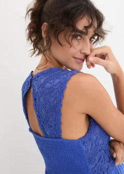 Robe de grossesse en jersey avec empiècement dentelle