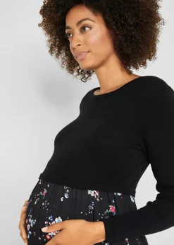 Robe de grossesse en maille et viscose