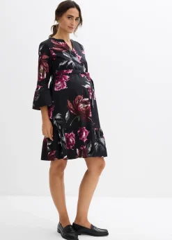 Robe de grossesse et d’allaitement en satin de coton