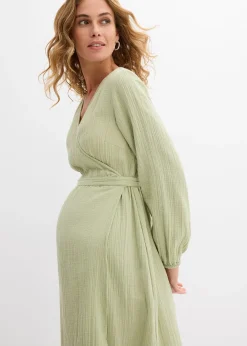 Robe de grossesse et d’allaitement en gaze de coton