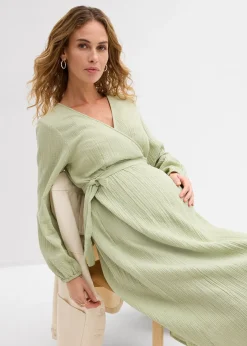 Robe de grossesse et d’allaitement en gaze de coton