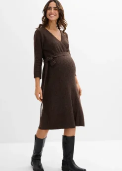 Robe de grossesse/d’allaitement en maille ultra douce à manches 3/4