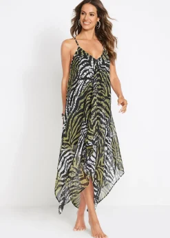 Robe de plage longue en crêpe