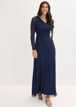 Robe de soirée en tulle délicat avec des strass