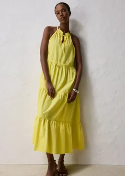 Robe en coton et soie