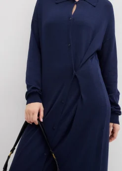 Robe en fine maille de viscose mélangée