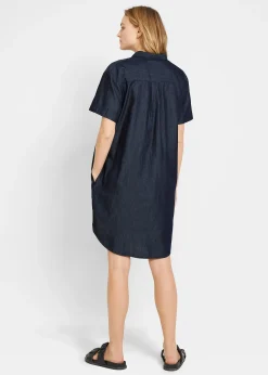 Robe en jean, manches courtes