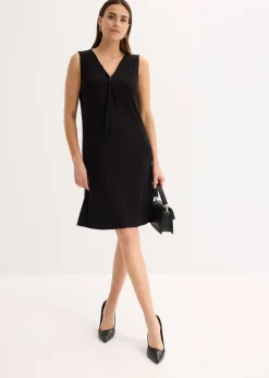 Robe en jersey à col lavallière