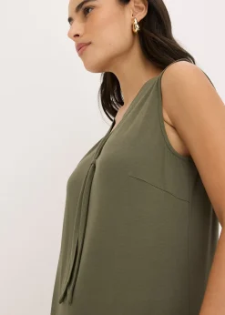 Robe en jersey à col lavallière