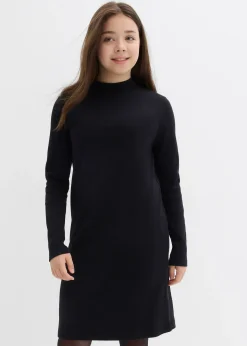 Robe en jersey à col montant