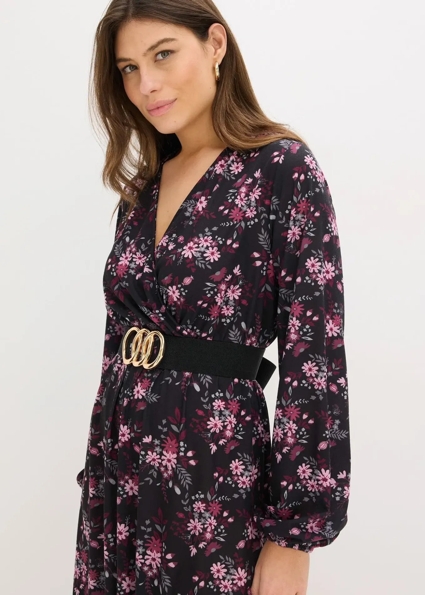Robe en jersey à manches ballon