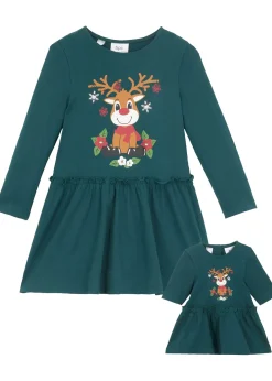 Robe en jersey + robe de poupée 100% coton (ens. 2 pces)
