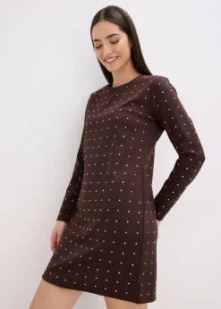 Robe en jersey à strass
