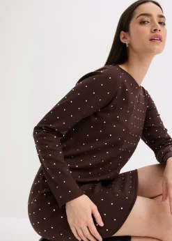 Robe en jersey à strass