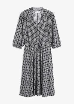 Robe en jersey avec ceinture à nouer (ens. 2 pces)