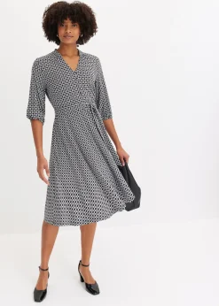 Robe en jersey avec ceinture à nouer (ens. 2 pces)