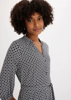 Robe en jersey avec ceinture à nouer (ens. 2 pces)