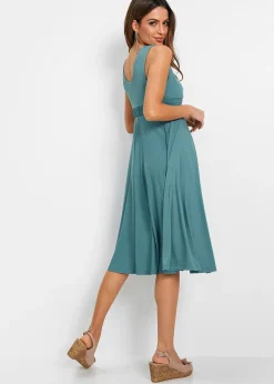 Robe en jersey avec décolleté en V