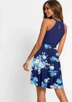Robe en jersey avec dentelle