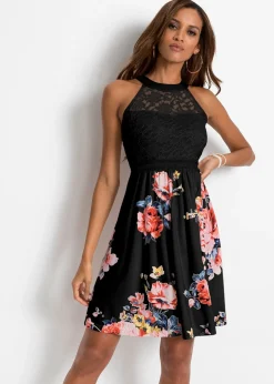 Robe en jersey avec dentelle