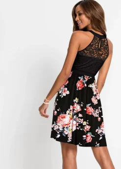 Robe en jersey avec dentelle