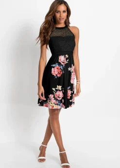 Robe en jersey avec dentelle