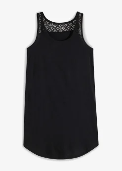 Robe en jersey coton avec dentelle