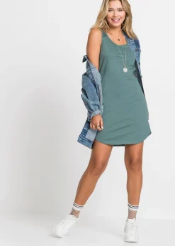 Robe en jersey coton avec dentelle