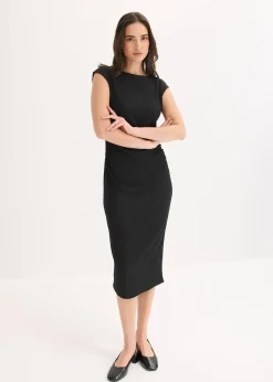 Robe en jersey crêpe texturé