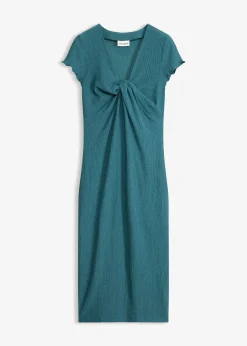 Robe en jersey de crêpe texturé