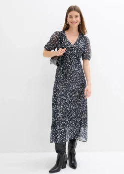 Robe en jersey et mesh fin