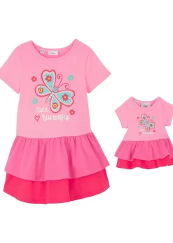 Robe en jersey et robe de poupée (ens. 2 pces) 100% coton