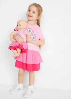 Robe en jersey et robe de poupée (ens. 2 pces) 100% coton