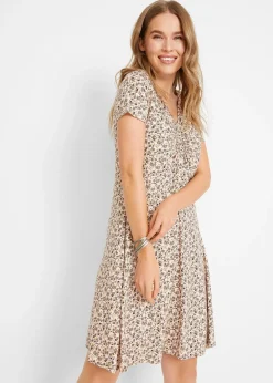 Robe en jersey longueur genou en viscose mélangée