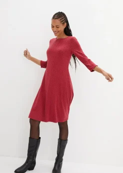 Robe en jersey milano de viscose mélangée avec motif jacquard