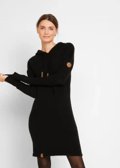 Robe en maille à capuche