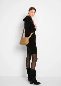 Robe en maille à capuche