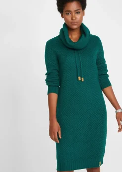 Robe en maille à col châle