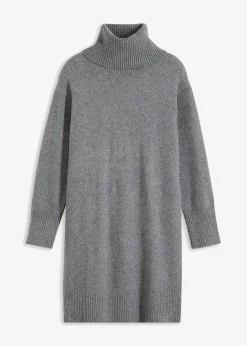 Robe en maille à col roulé