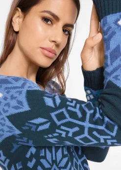 Robe en maille à motif norvégien