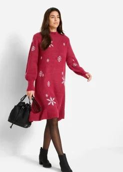 Robe en maille avec flocons de neige